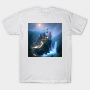 Waterfalls Across a Long Mountain T-Shirt